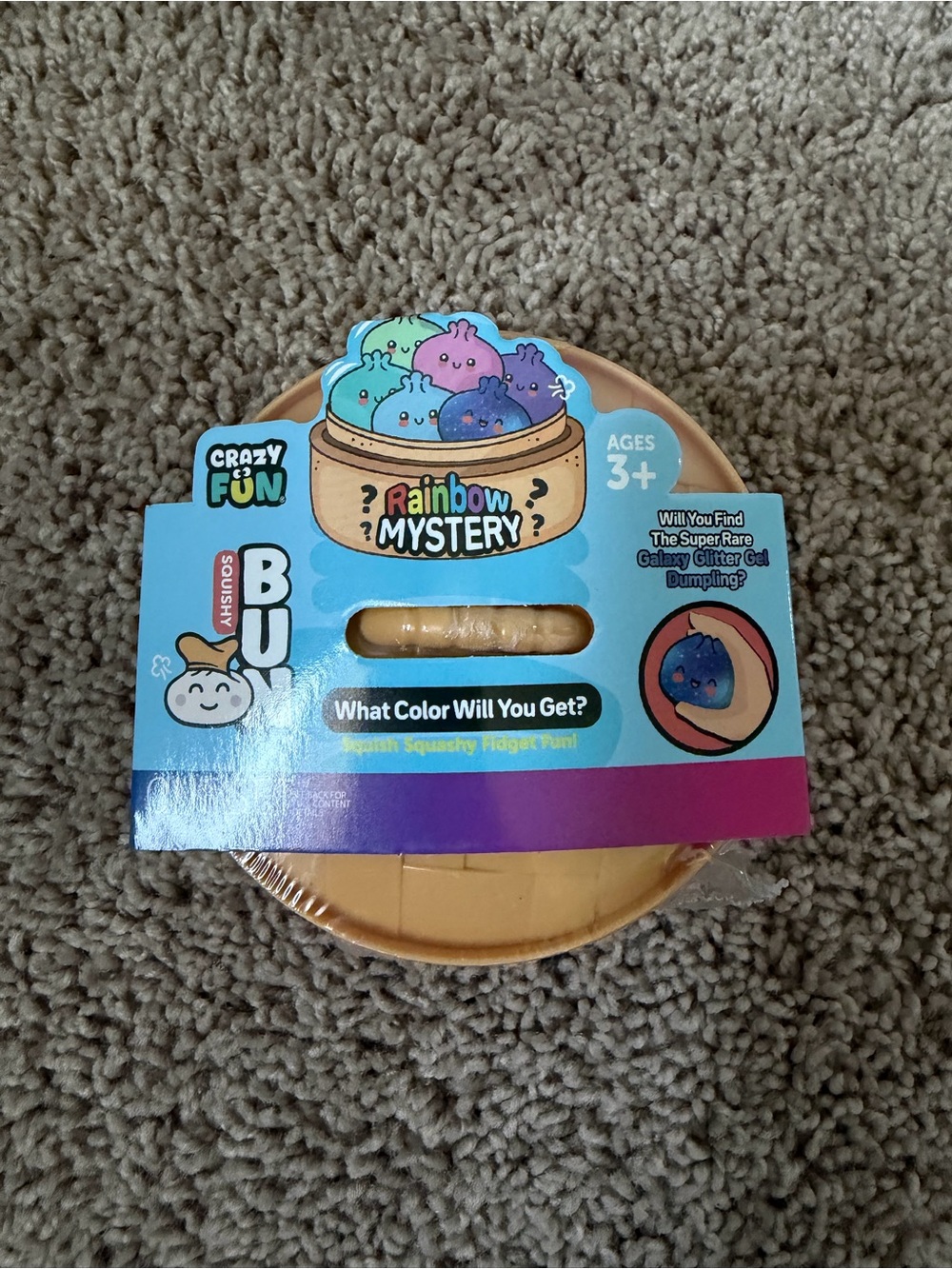 Rainbow Mystery Bun Galaxy Glitter Gel Dumpling Squishy RMS Viral New Sealed